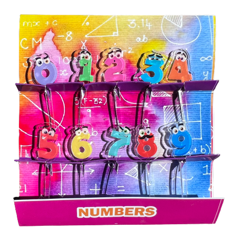 Numbers Acrylic Food Picks