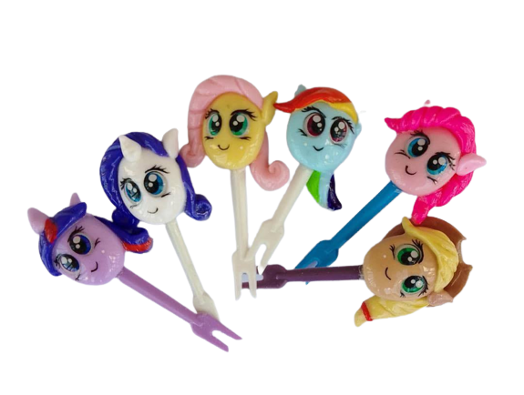 My Little Pony Handmade Food Picks