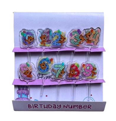 Birthday Numbers Acrylic Food Picks