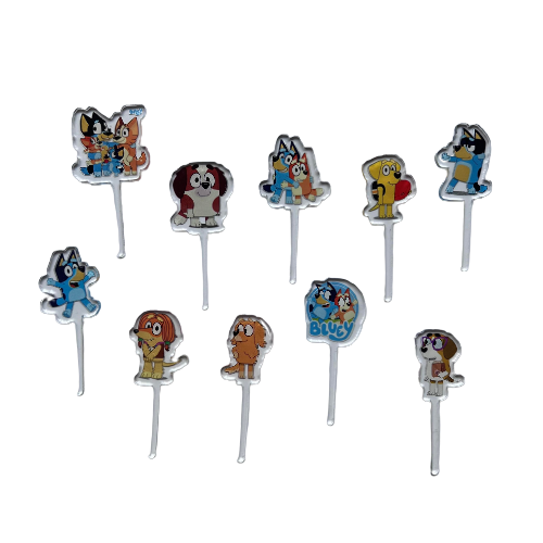 Bluey Acrylic Food Picks