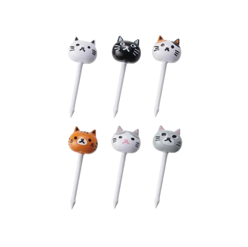 Cat Faces Food Picks