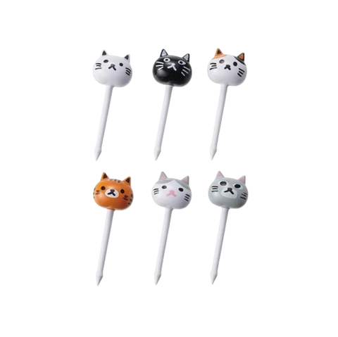 Cat Faces Food Picks