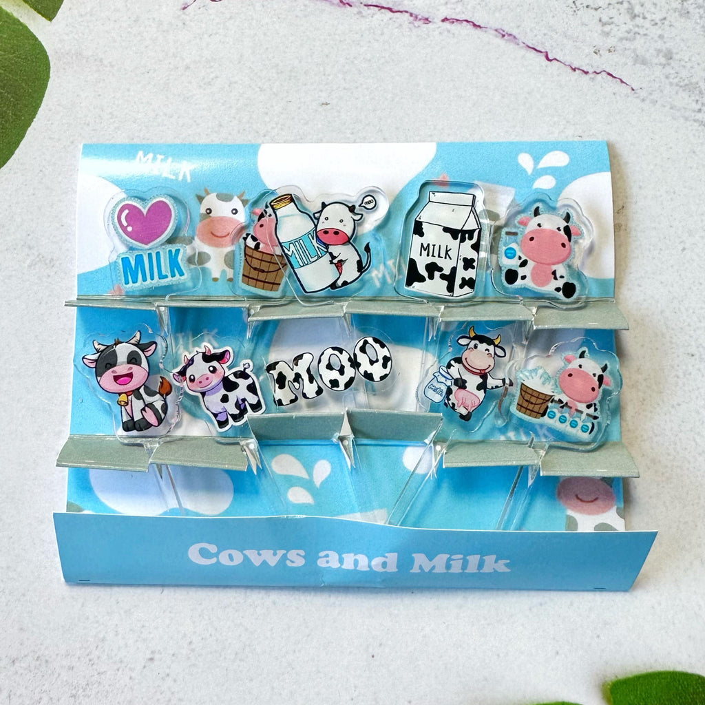 Cows and Milk Acrylic Food Pick