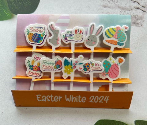Easter 2024 White Acrylic Food Picks