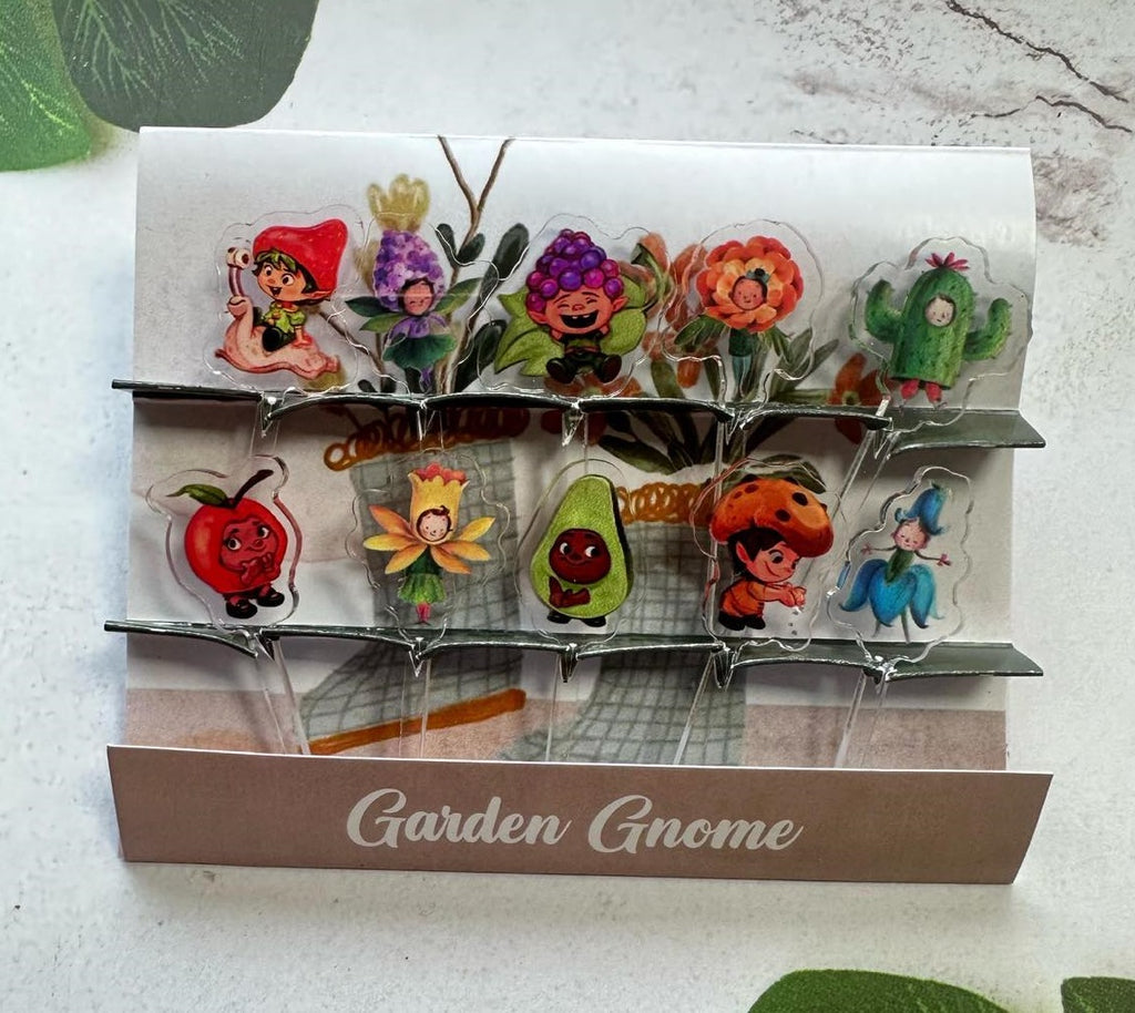 Garden Gnomes Acrylic Food Pick