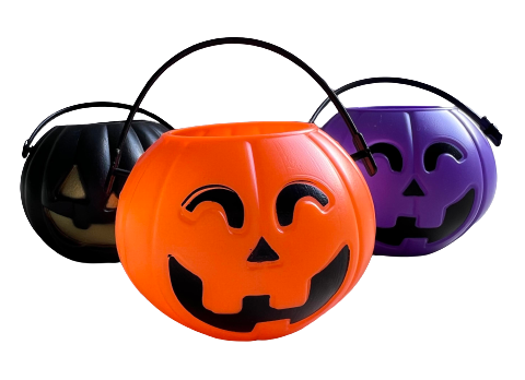 Halloween Pumpkin Bucket Trio