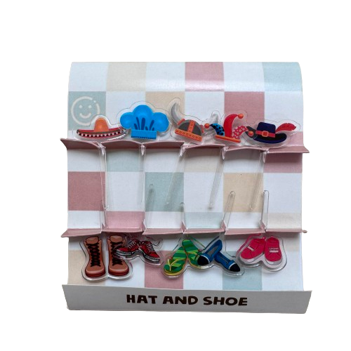 Hats and Shoes Acrylic Food Pick