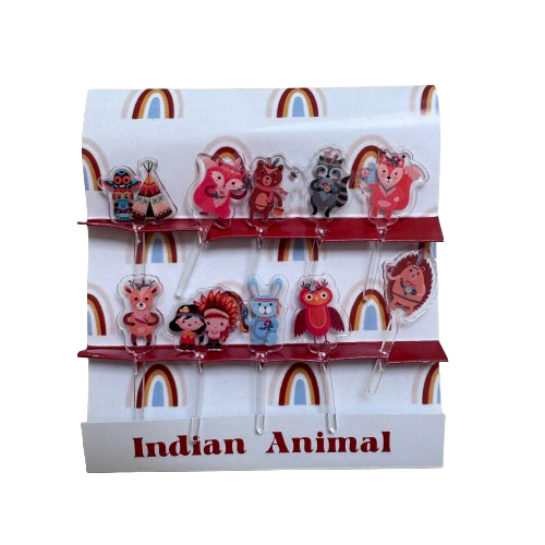 Indian Animals Acrylic Food Pick