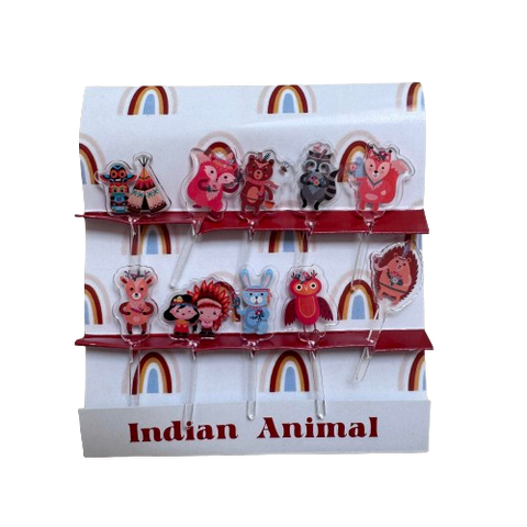 Indian Animals Acrylic Food Pick