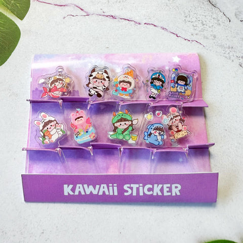 Kawaii Stickers Acrylic Food Picks