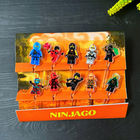 Lego Ninjago Acrylic Food Picks