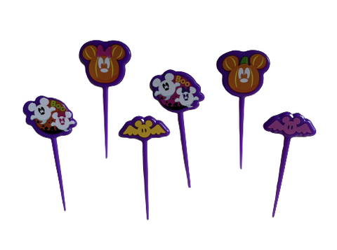 Mickey & Minnie Mouse Halloween Set B Food Picks