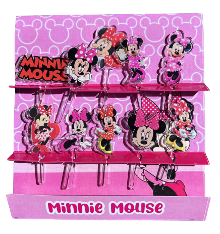Pretty Pink Minnie Mouse Acrylic Food Picks