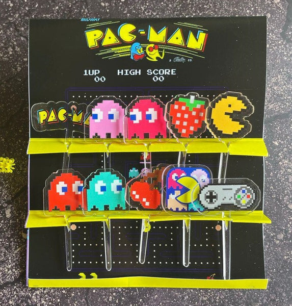 Pac Man Acrylic Food Picks