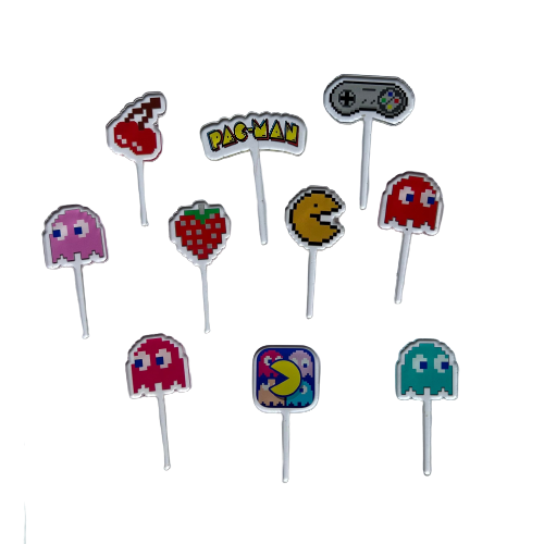 Pac Man Acrylic Food Picks