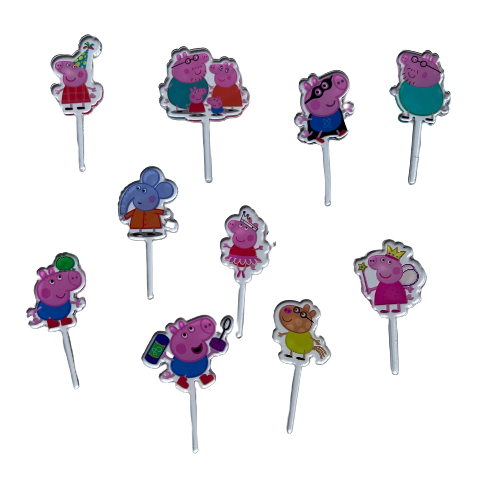 Peppa Pig Acrylic Food Picks