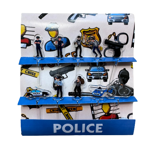 Police Acrylic Food Picks