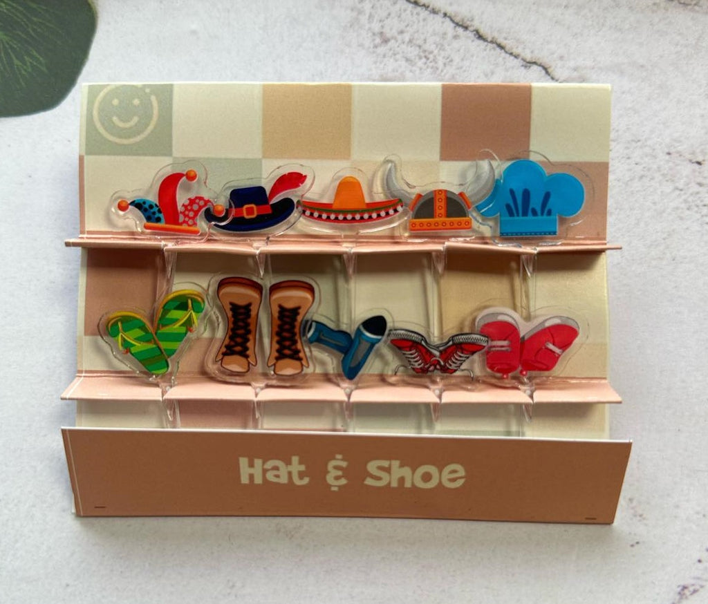 Hats and Shoes Acrylic Food Pick
