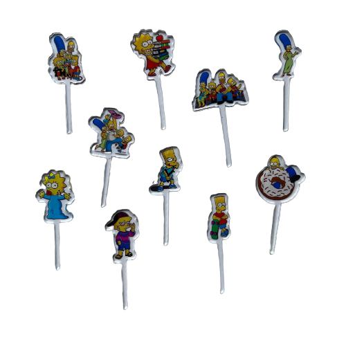 The Simpsons Acrylic Food Picks