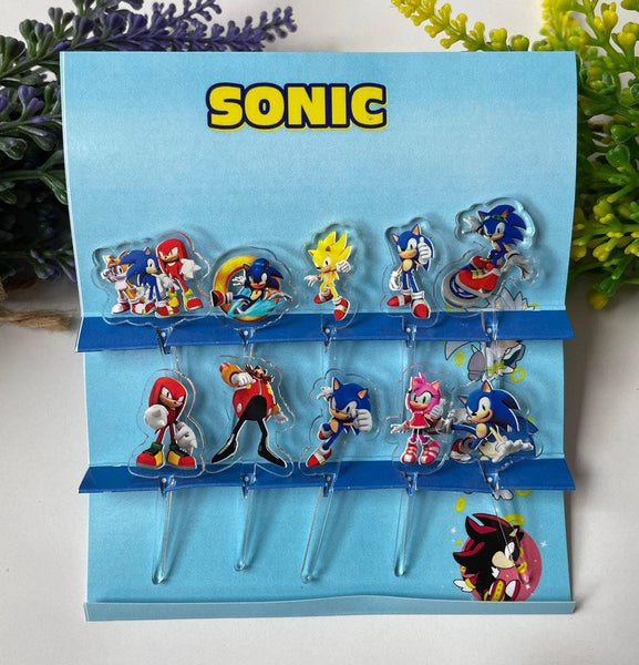 Sonic The Hedgehog Acrylic Food Picks