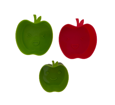 Trio Apple Silicone Cups