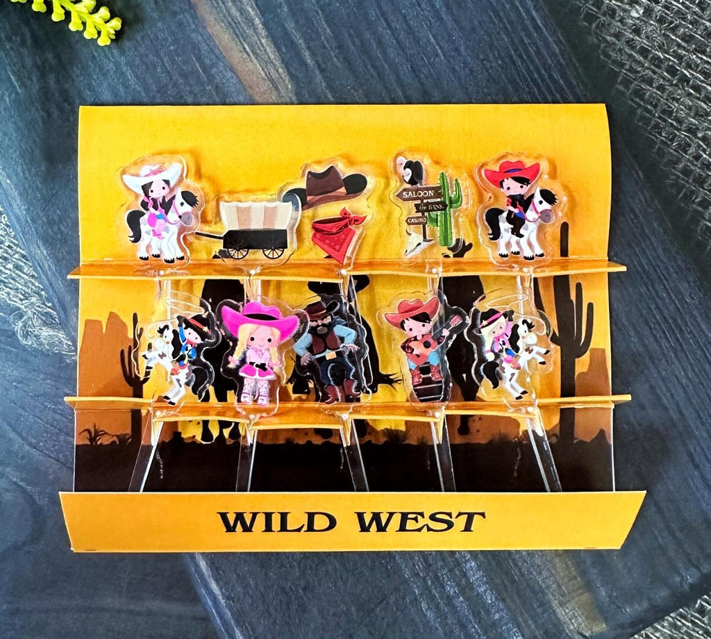 Wild West Acrylic Food Picks