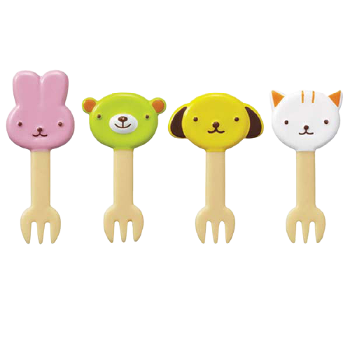 Four Animals Food Forks - Set A