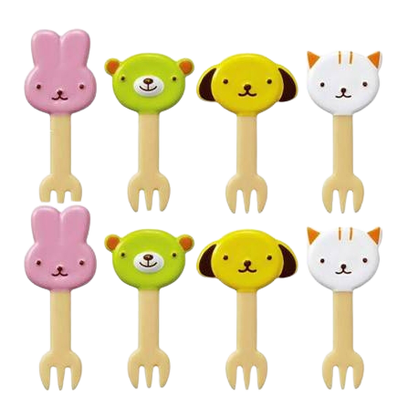 Four Animals Food Forks - Set A