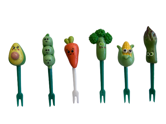Vegetable Handmade Food Picks (6 pieces)