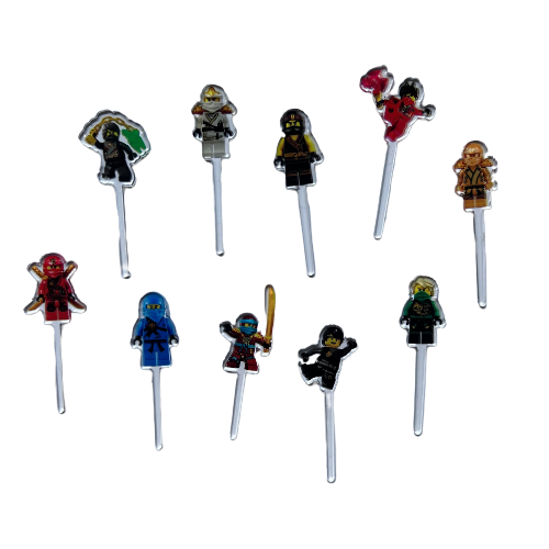 Lego Ninjago Acrylic Food Picks