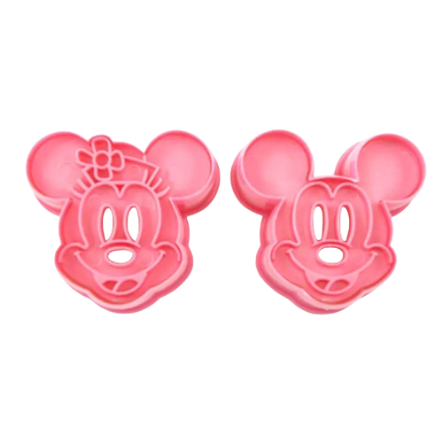 Mickey & Minnie Mouse Cutter & Stamp Set