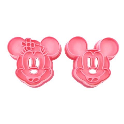 Mickey & Minnie Mouse Cutter & Stamp Set