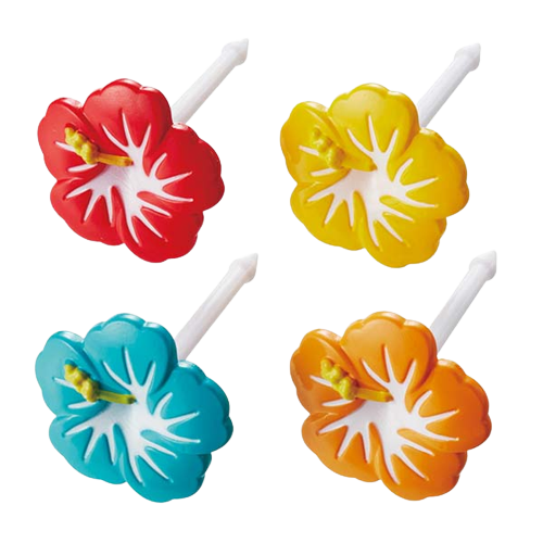 Hibiscus Flower Food Picks