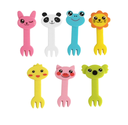 Seven Animal Friends Food Forks