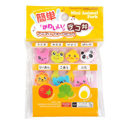 Seven Animal Friends Food Forks