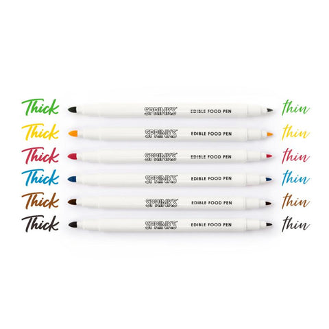 Sprinks Edible Markers - 6 Double Sided Primary Colours