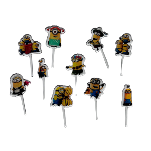 Minions Acrylic Food Picks