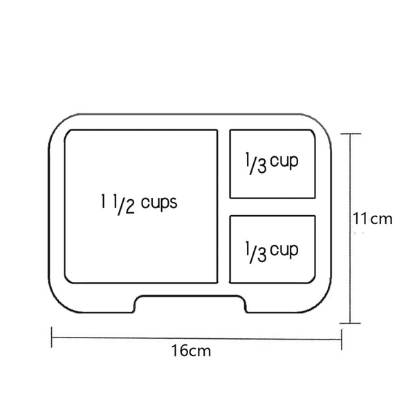 Munchi (Snack Size) 3 Clear Tray