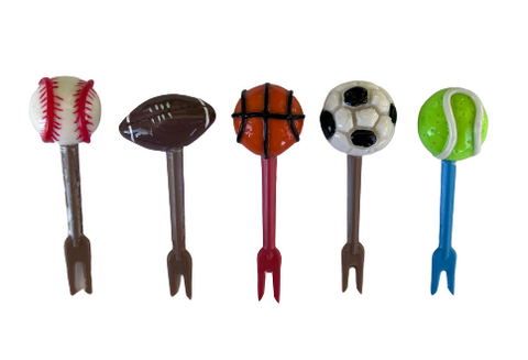 Sport Balls Handmade Food Picks